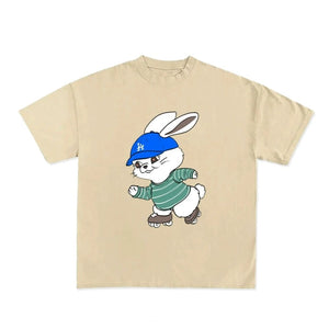 [Fan-made] NewJeans 'MIN HEE JIN' Rabbit Meme T-shirt - NewJeans Universe