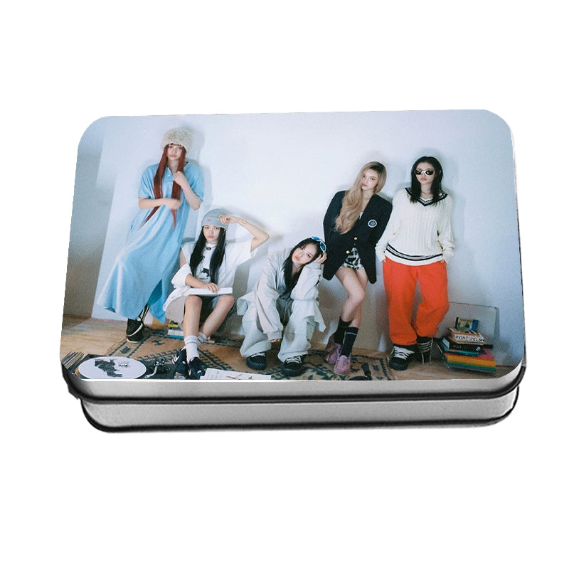 [Fan-made] NewJeans 'BUBBLEGUM / HOW SWEET' Photo Cards Tin Case Set [40 pcs] - NewJeans Universe